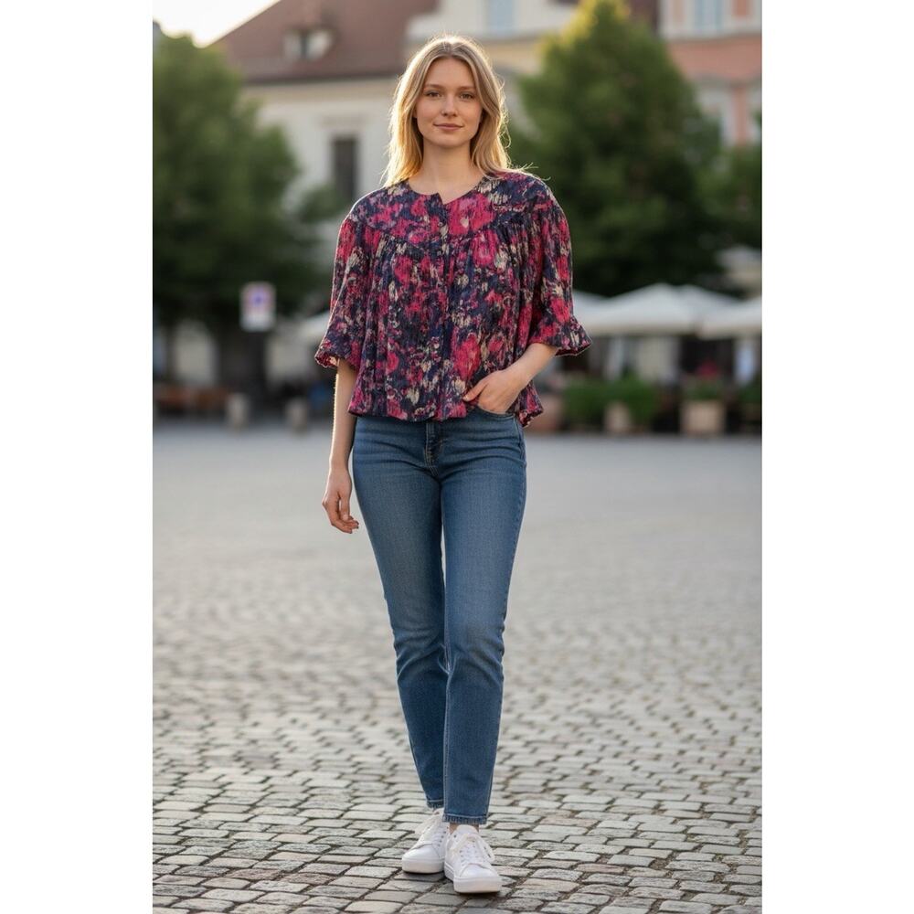Isabel Marant Etoile Women's Abstract Printed Faded Blouse 36